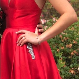 Red Sherri Hill Prom dress.  Worn once!